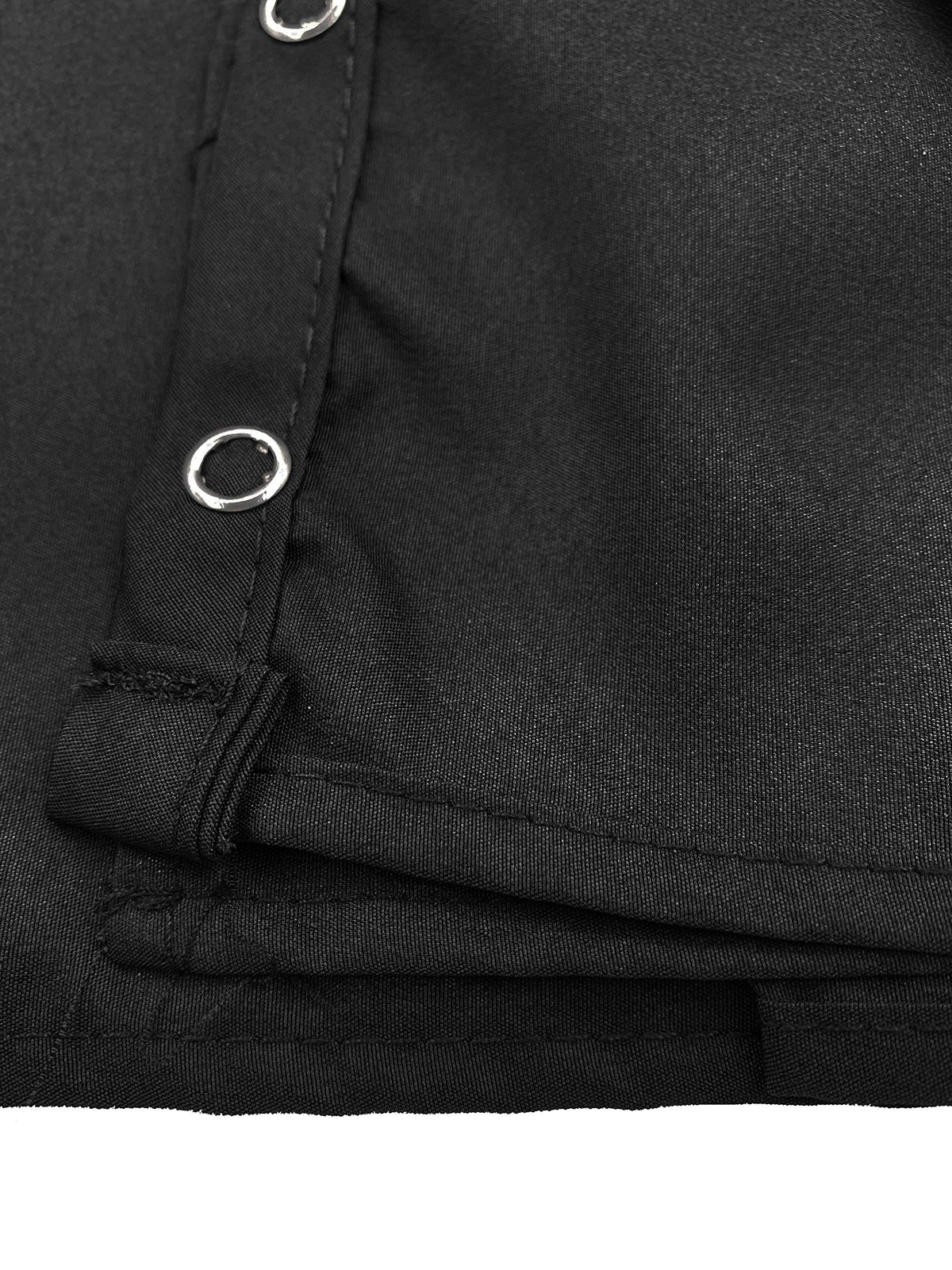 BD Barber Oversized Styling Cape with Snap Closure, Cut to Fit and Flatter a Larger Figure, Fits Up to 28" Neck, Soft Poly/Nylon Blend Fabric, Water Resistant, Machine Washable, Black
