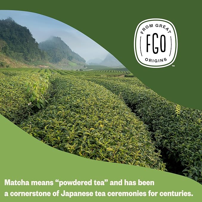 FGO Organic Matcha Green Tea Powder, Japanese Culinary Grade for Cooking, Baking, or Smoothies, 16oz Bulk Resealable Bag, Packaging May Vary (Pack of 1)