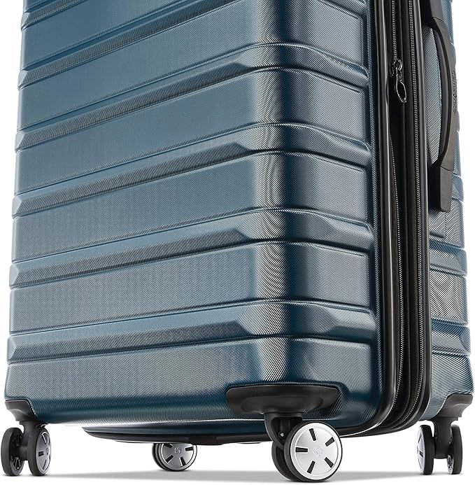Samsonite Omni 2 28-Inch Large Checked Hardside Luggage with 360° Spinner Wheels - Scratch Resistant Hardshell - TSA Lock - Expandable Polycarbonate Shell for Lightweight Travel - Nova Teal