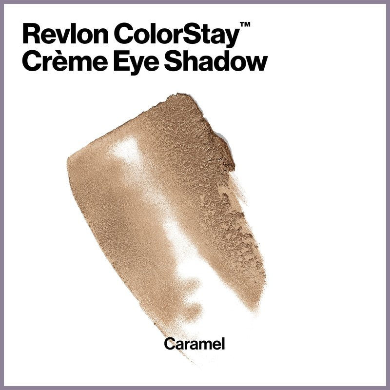 Revlon Crème Eyeshadow, ColorStay 24 Hour Eye Makeup, Highly Pigmented Cream Formula in Blendable Matte & Shimmer Finishes, 710 Caramel, 0.18 Oz