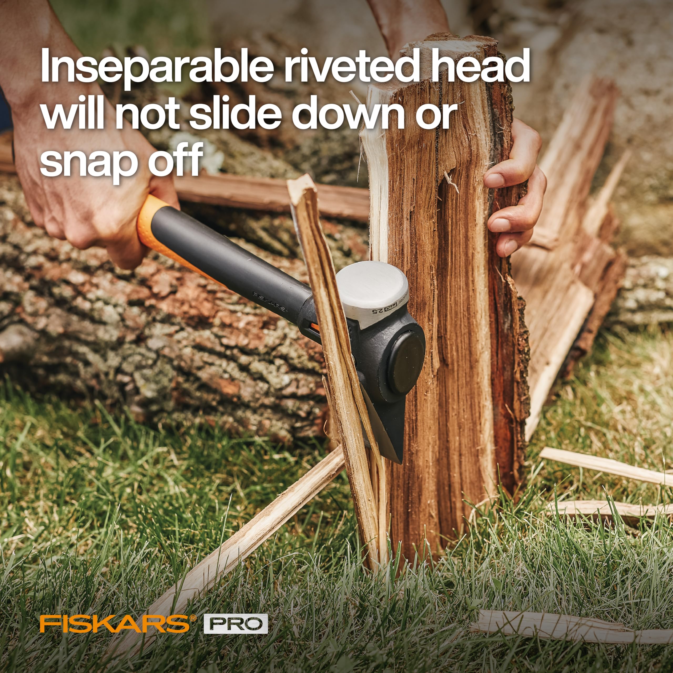 Fiskars Pro IsoCore 2.5 lb Splitting Maul, 14" Wood Splitter Axe