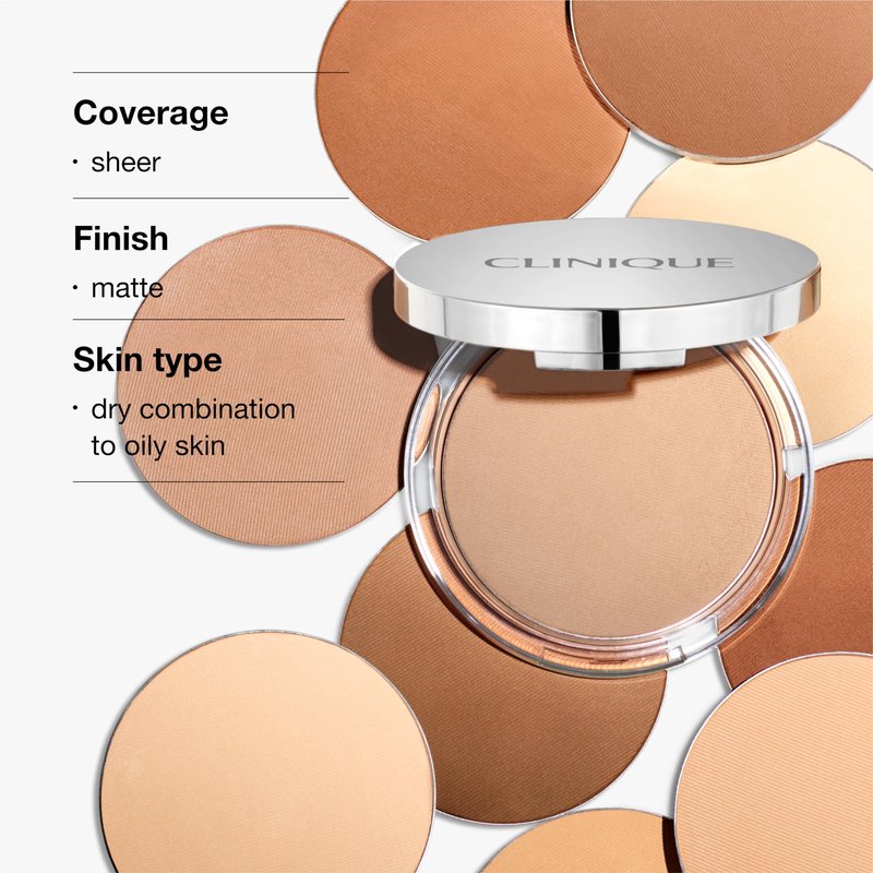 Clinique Stay-Matte Sheer Pressed Face Powder For Oily Skin Types | Sheer Coverage | Minimizes Shine | Makeup & Setting Powder, Stay Golden
