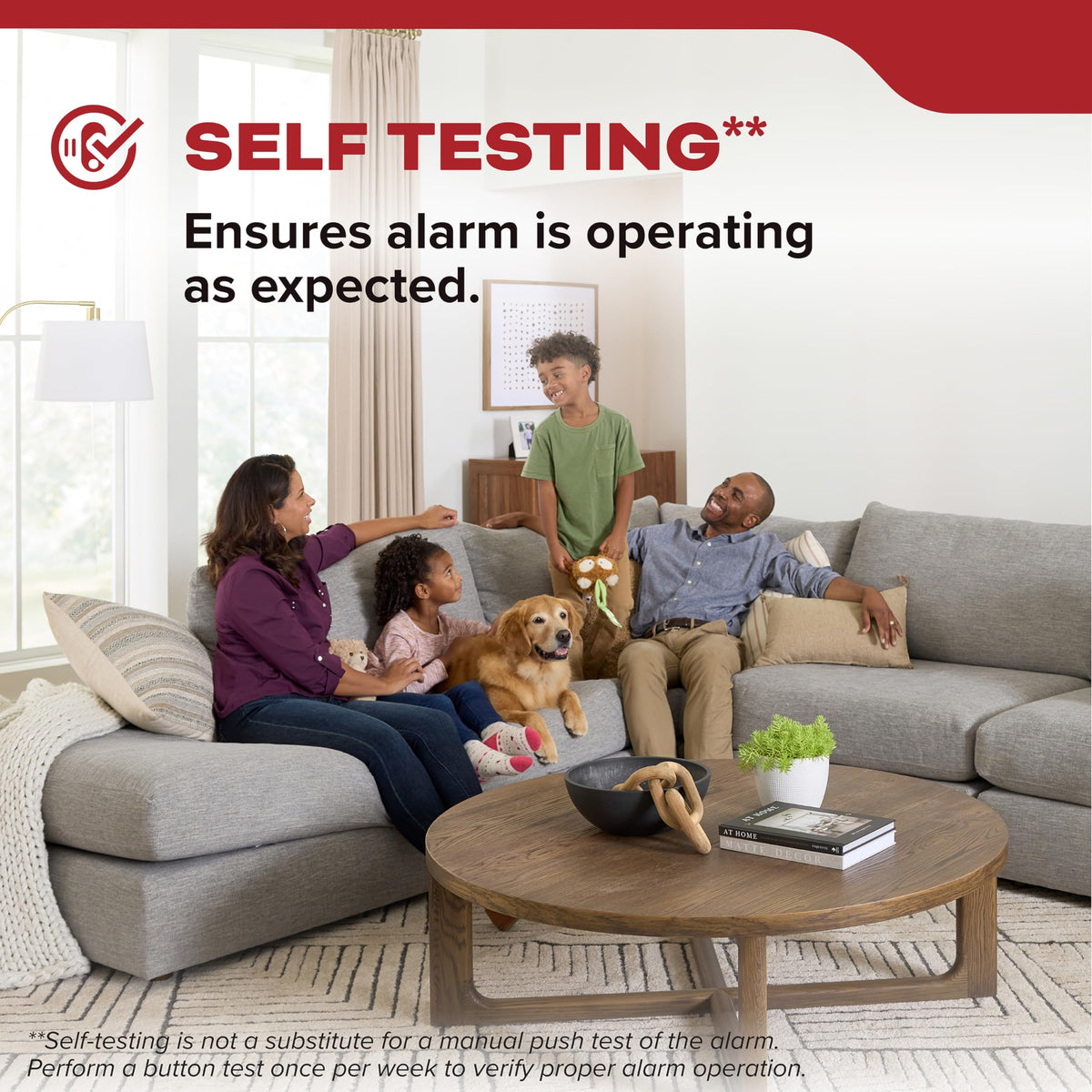 Kidde Smoke Detector, AA Battery Powered LED Status Lights, 85 dB Alarm, 5-inches, 20SDR, 1 Pack