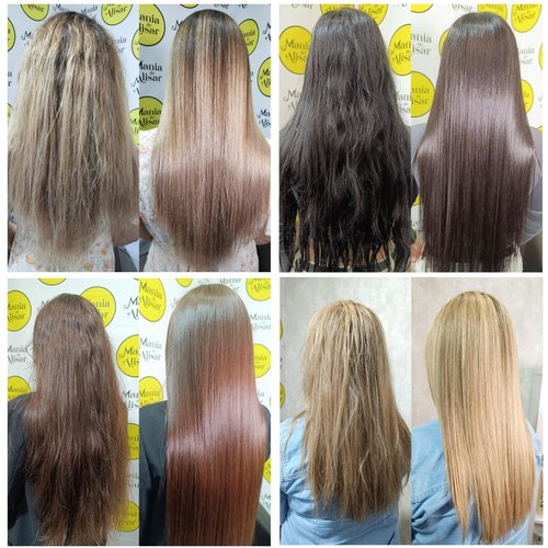 Professional Purple Keratin Treatment | Formaldehyde-Free Brazilian Straightening for Blonde, Grey & Bleached Hair | With Hyaluronic Acid, Ojon Oil, Shea Butter, Silicones & Bio Restore (33.8 fl /1L)