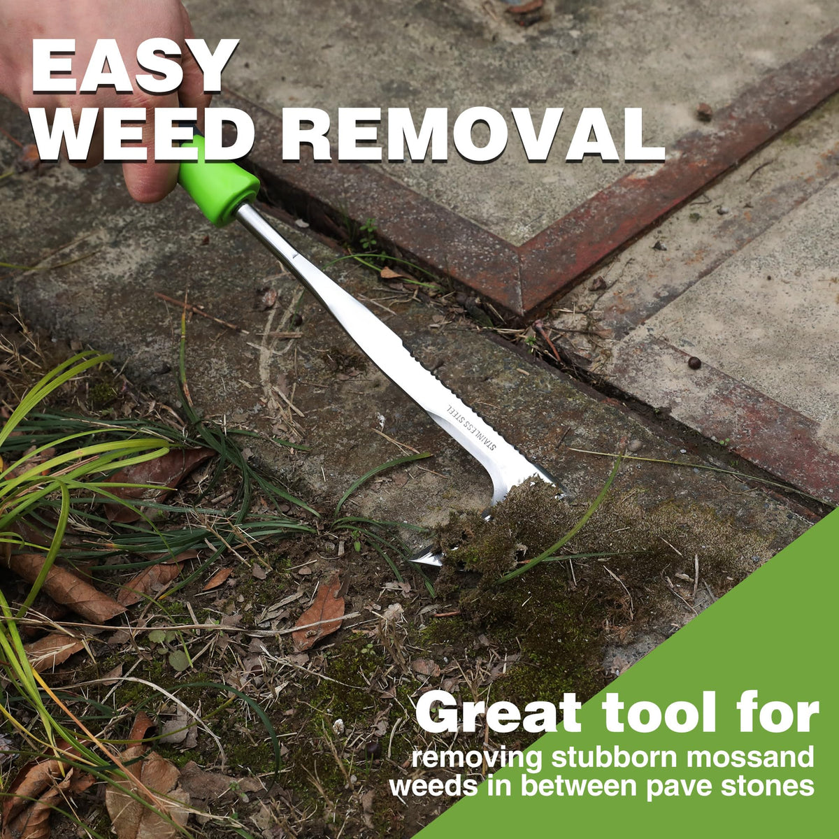WORKPRO Crack Weeder, 12" Stainless Steel Crevice Weeding Tool