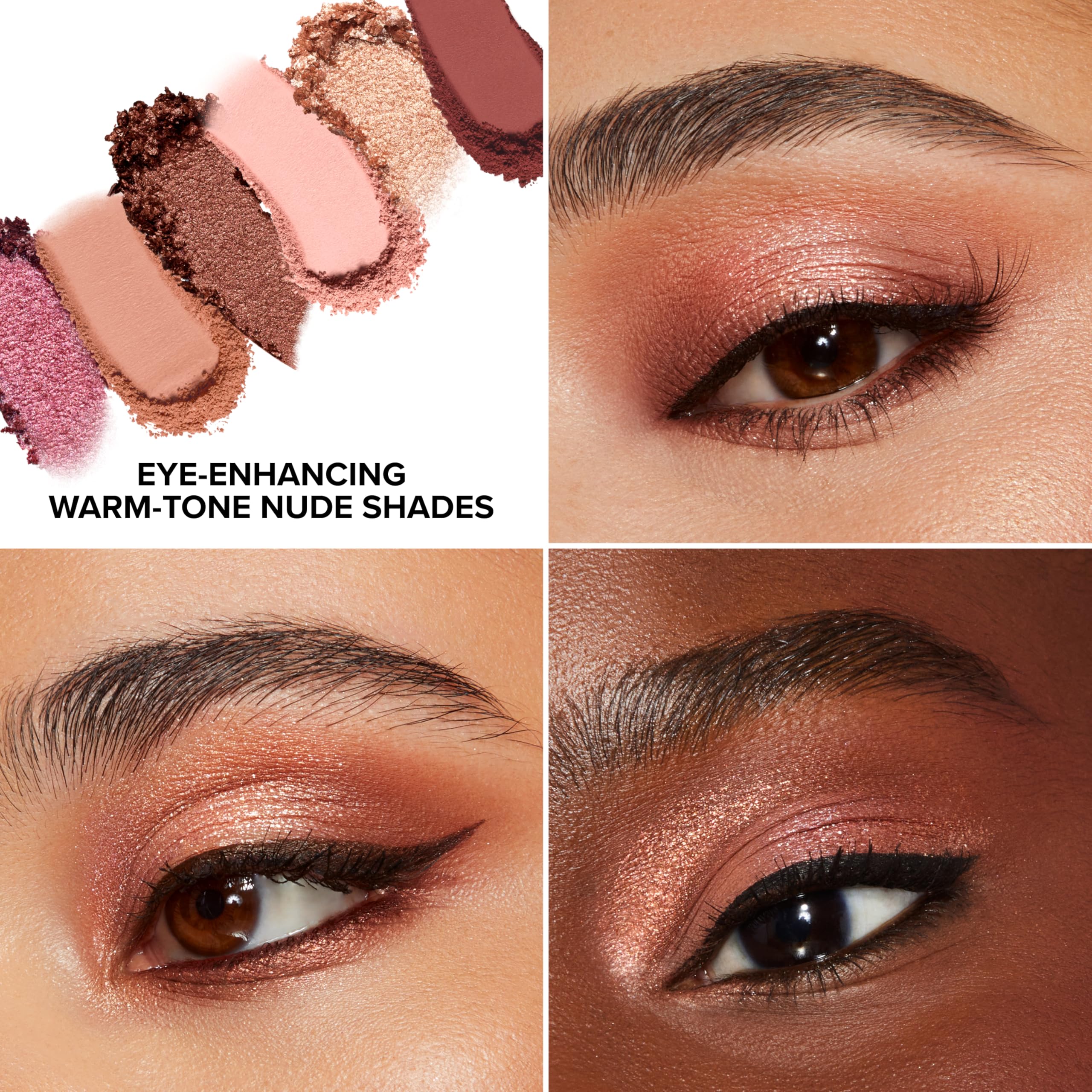 Too Faced Born This Way Natural Nudes Mini Eye Shadow Palette Makeup | Creamy, High Pigment Matte + Shimmer Shades, 0.2 Ounce, Warm Ember Nudes