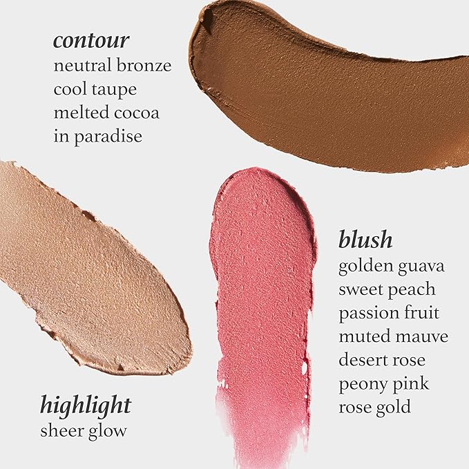 Julep Skip the Brush Cream to Powder Bronzer & Contour Stick - In Paradise Darker skin tones - Long Lasting Blendable and Buildable Color -Multi-Use 2-in-1 Blush and Lip Makeup Stick