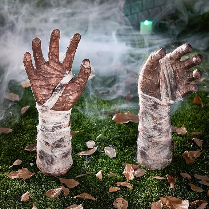 JOYIN Halloween Outdoor Decorations Zombie Arm Yard Stakes Ground-Breaker, Stakes for Halloween Outdoor Graveyard Yard Lawn Decorations