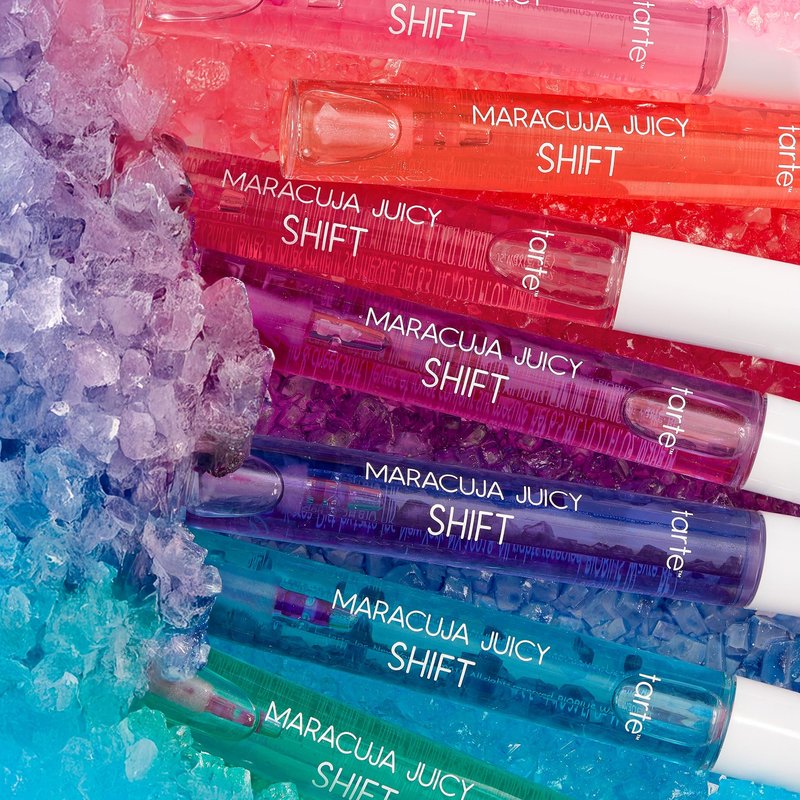 tarte maracuja juicy lip & cheek shift – pH-Powered Lip Gloss Balm with Vitamin E & Hyaluronic Acid for Smooth, Moisturized Lips & Cheek Tint Blush, Vegan & Cruelty-Free, full size, cotton candy