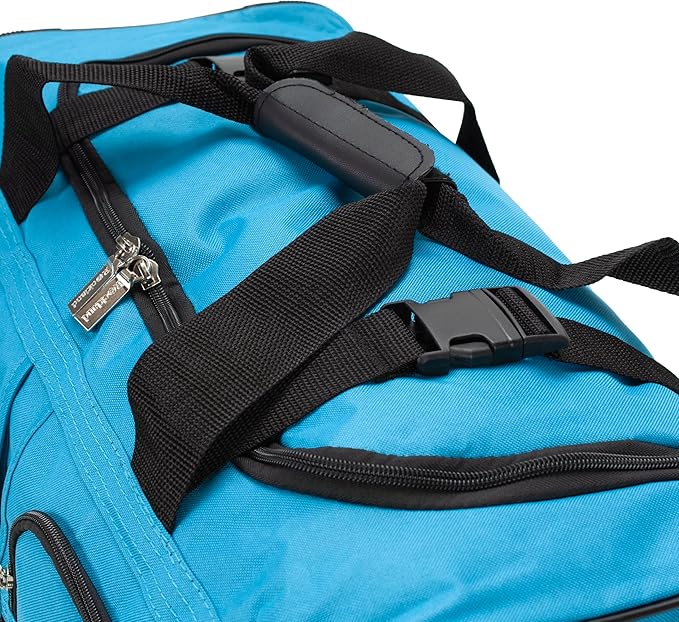 Rockland Rolling Duffel Bag, Black, 22"
