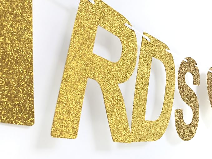 Cards and Gifts Banner Gold Glitter Letters Hang Bunting | Wedding Decorations | Bachelorette Party | Bridal Shower | Birthday Party Supplies Photo Prop