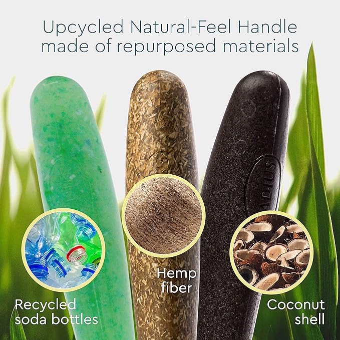 RADIUS Source Toothbrush with Replaceable Brush Head ADA Accepted Improve Gum Health & Reduce Issues - Super Soft - Soda Pop Eco-Grind - Pack of 1