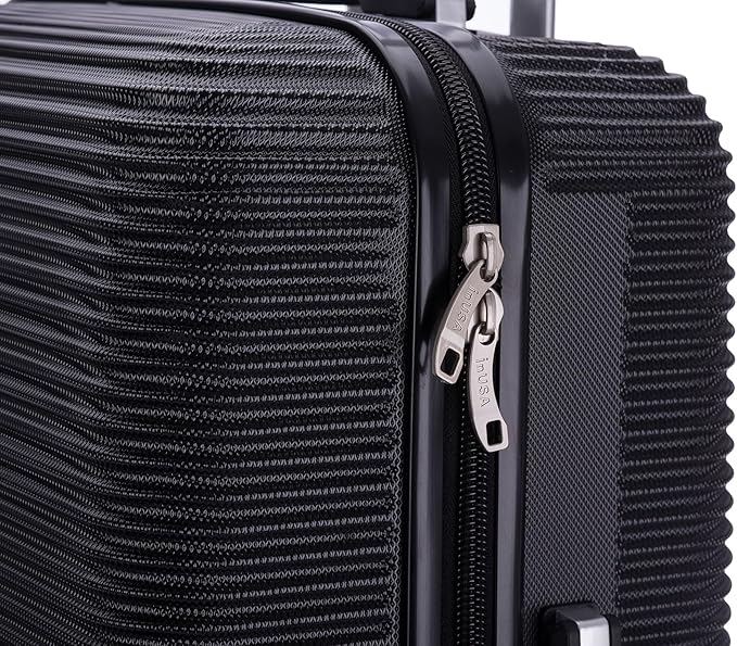 InUSA ROYAL Hardside Spinner Luggage with Ergonomic Handles | Spacious Travel Suitcase with Four Spinner Wheels and Studs | 32 Inch Extra Large Spinner Luggage | Black
