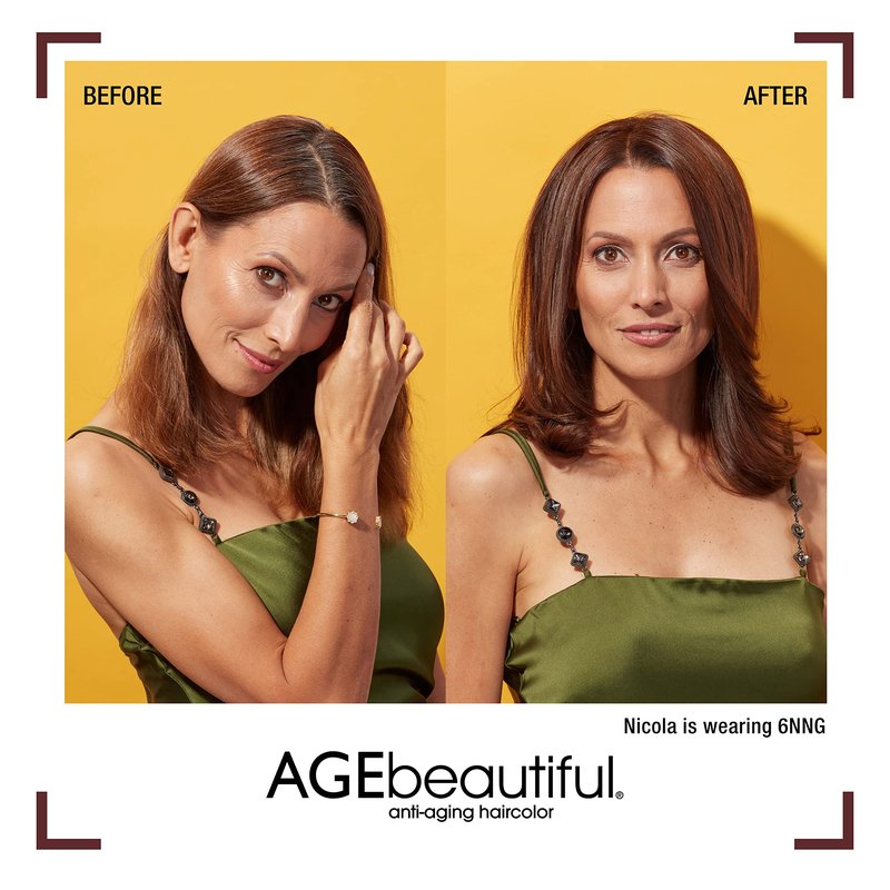 AGE beautiful Permanent Hair Dye 7RC Dark Strawberry Blonde - Hair Color with 20 Volume Developer, 100% Gray Coverage, Biotin Anti-Aging Formula for Thicker, Fuller Hair, Salon Quality