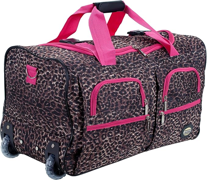 Rockland Rolling Duffel Bag, Black, 22"