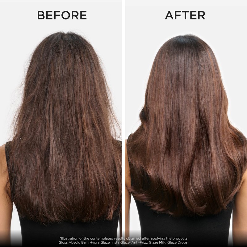 Kerastase Gloss Absolu High-Shine Anti-Frizz Shampoo - Cleanses & Reveals Ultimate Shine, For Glossy & Bouncy Hair, 2.5 Fl Oz, Travel Size