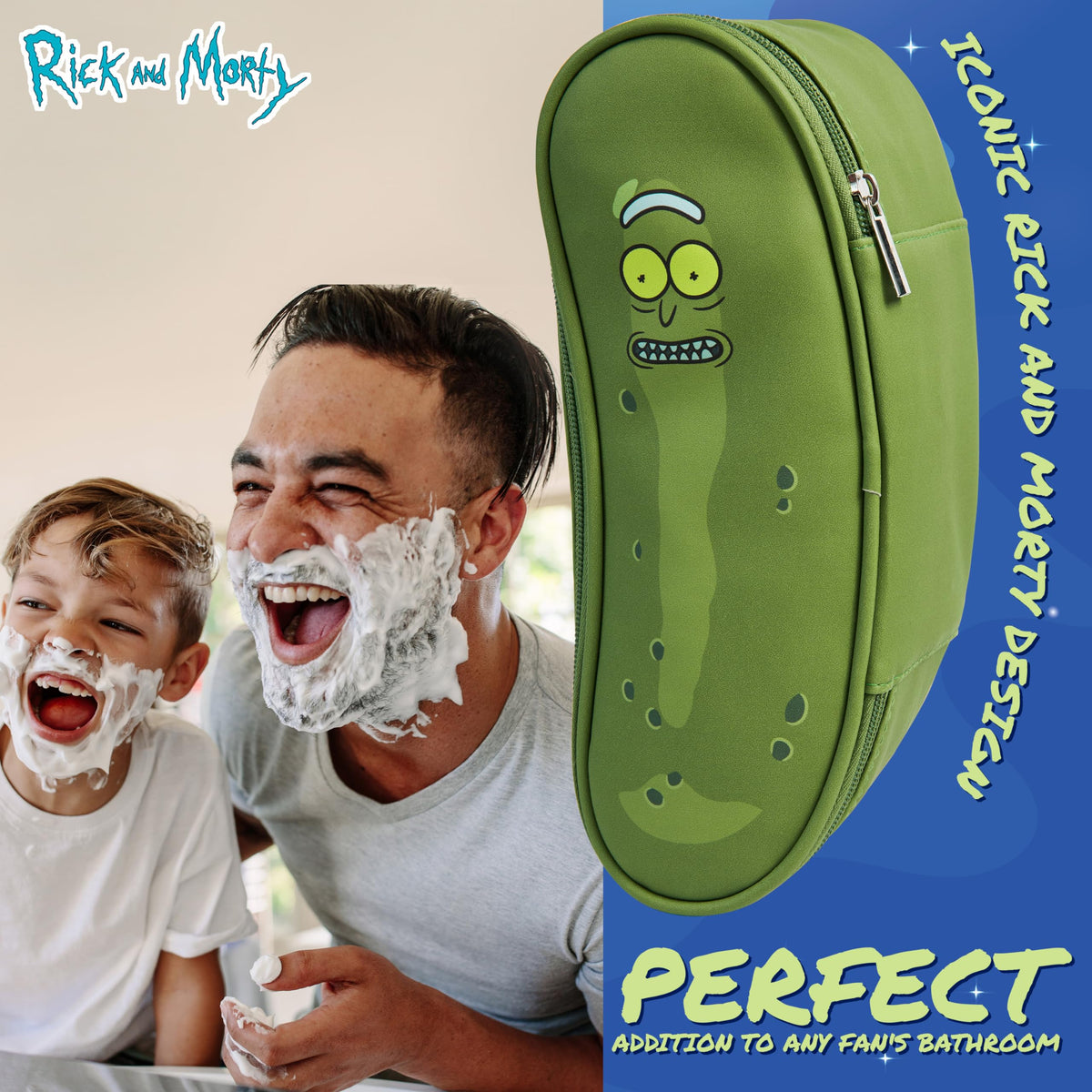 RICK AND MORTY Mens Toiletry Bags Wash Bag Travel Toiletries Bag for Men Teenagers Grooming Travel Gym Gifts for Him