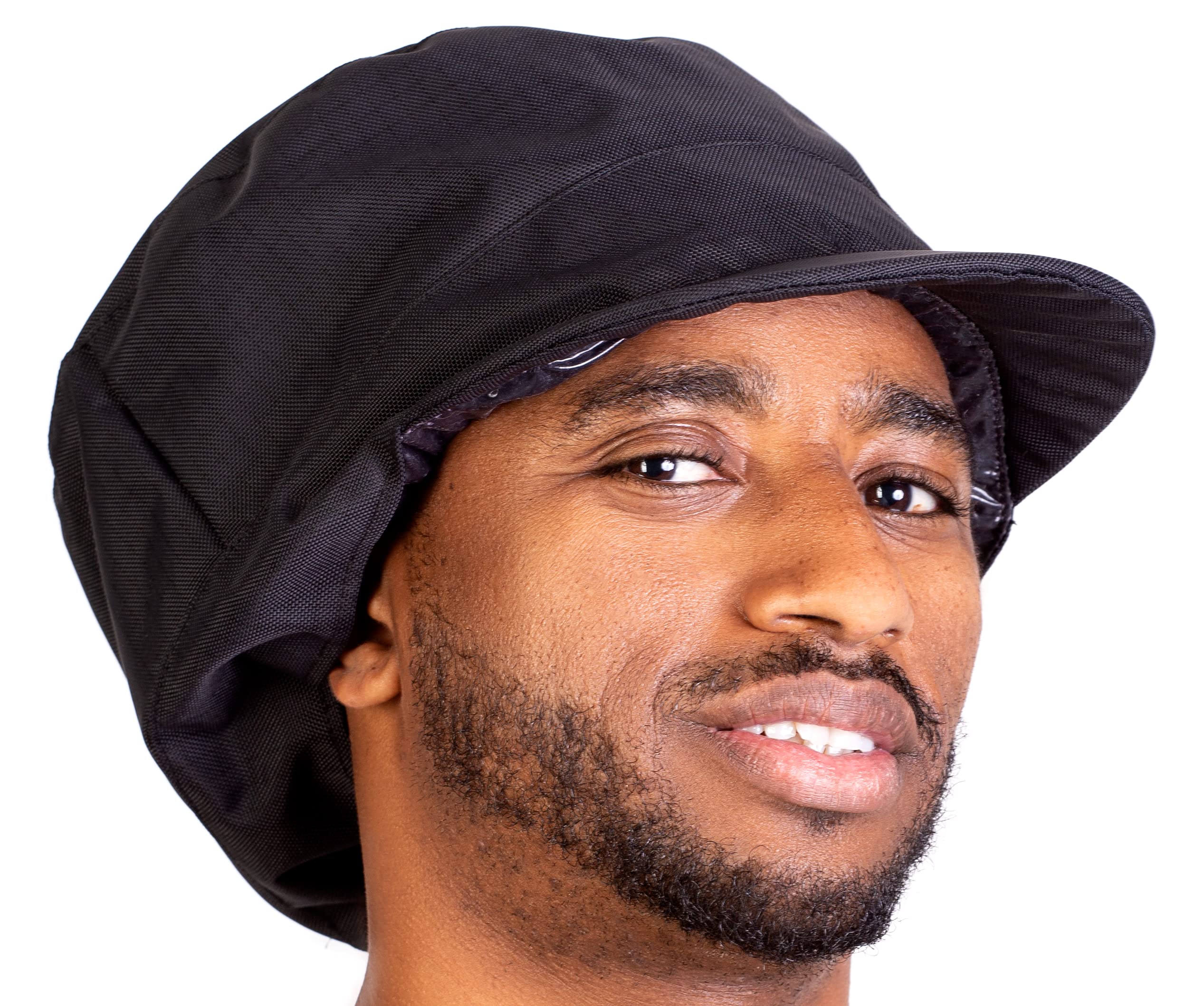 Men Shower Cap for braids, curls and locs. Be Yourself, Stay Manly. Waterproof Adjustable Reusable and Revolutionary