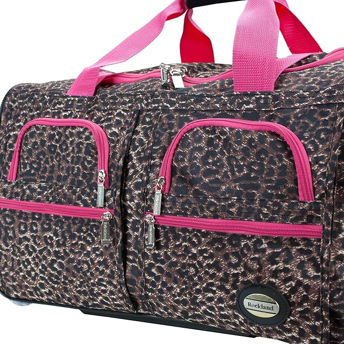 Rockland Rolling Duffel Bag, Black, 22"