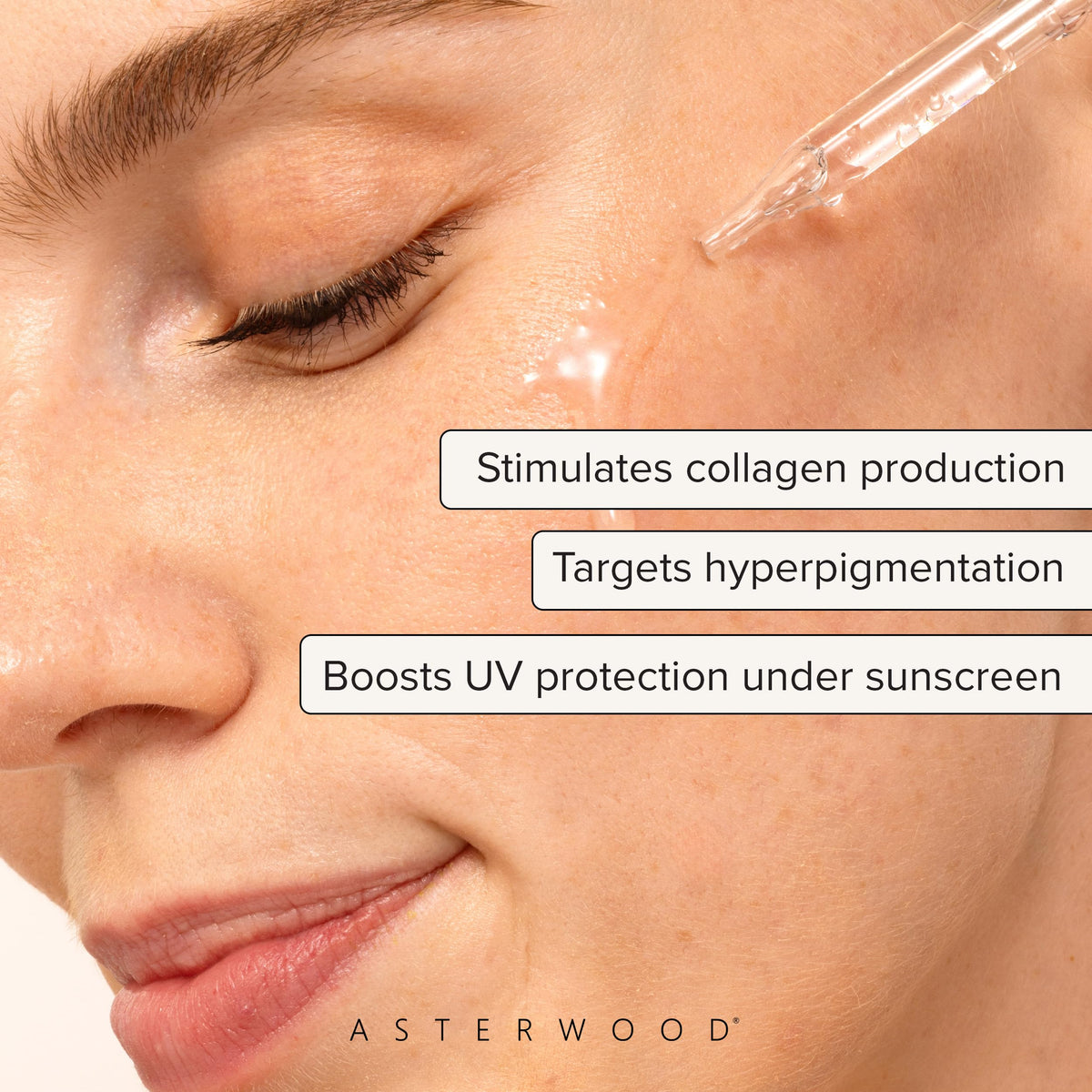 Asterwood Vitamin C Face Serum – with Hyaluronic Acid – Smoothing, Hydrating, Helps Support Healthy-Looking Skin Smoothness – Fragrance-Free – 8 Fl Oz