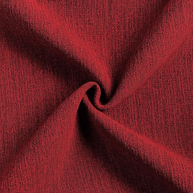FUTEI Christmas Red Chenille Decorative Throw Pillow Covers 22x22 Inch Set of 2,Soft Cozy Faux Linen Textured Cushion Case,Farmhouse Home Decor for Couch Living Room