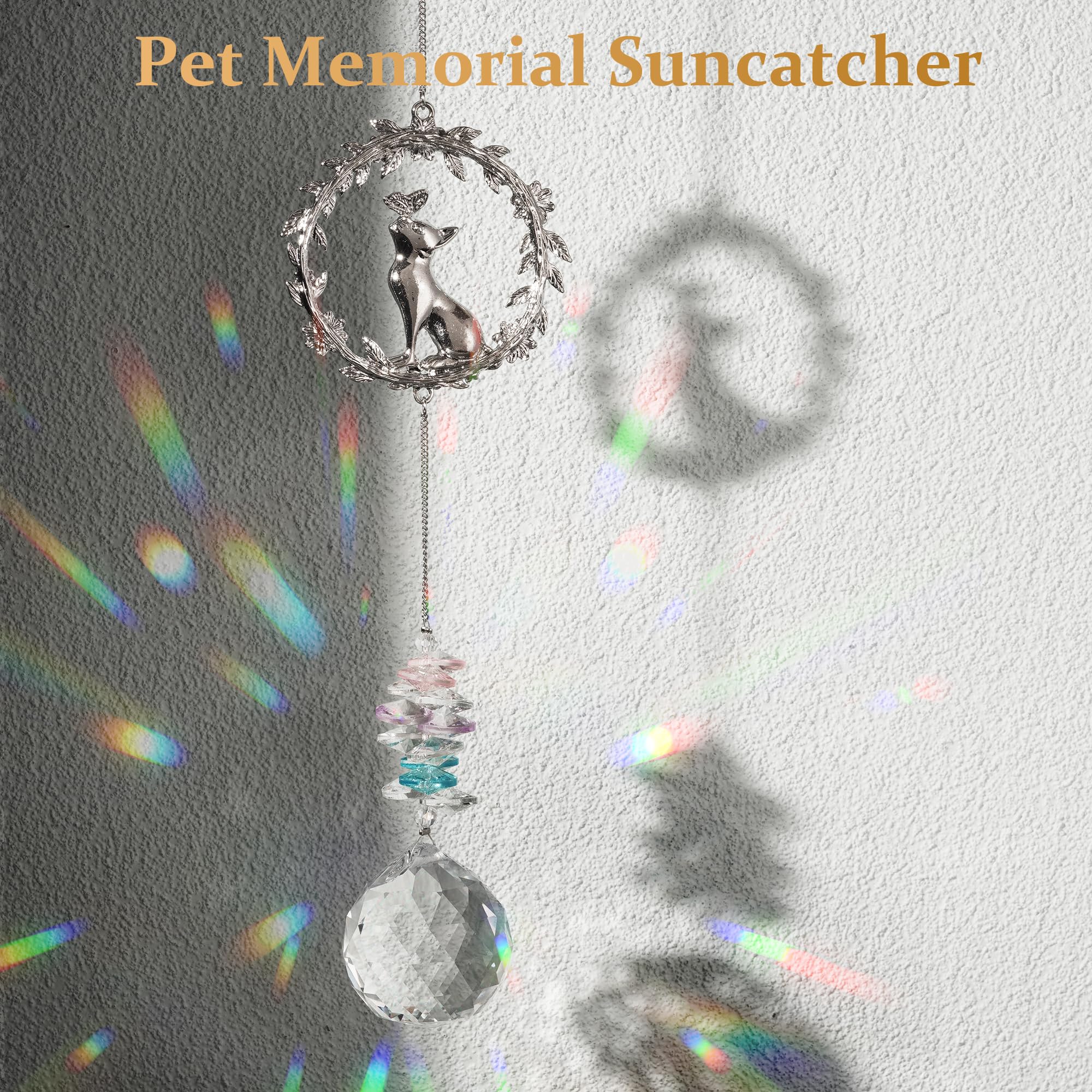 Cat Memorial Gifts for Loss of Cat, Cat Sympathy, Pet Memorial Suncatcher
