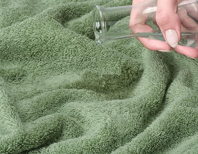 American Soft Linen Oversized Bath Sheet 40x80 Extra Large for Bathroom, 600 GSM 100% Cotton Turkish Jumbo Bathsheet Towels for Adults, Sage Green