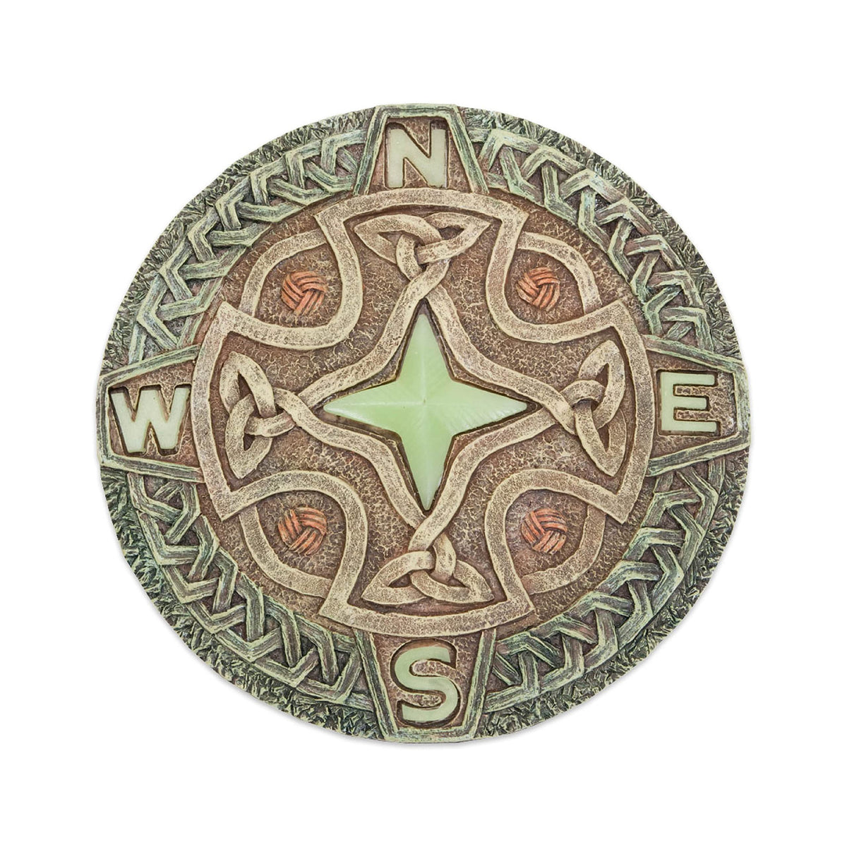 Bits and Pieces Glow in the Dark Stepping Stone - Celtic Compass, 10" x 10"