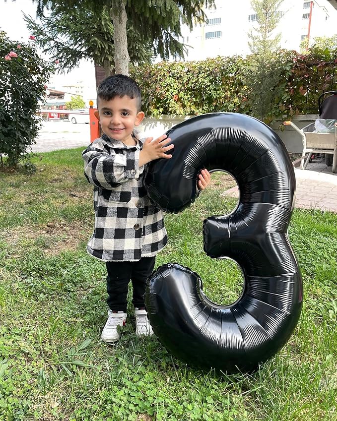 12 Balloon Number, Black Number 12th 21th Birthday Balloons 40 Inch, 12 or 21 Years Old Black Birthday Decorations for Boys Girls, 12th Anniversary Decorations