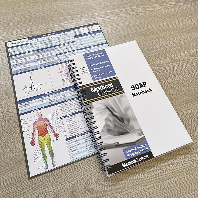 Inpatient Progress SOAP Notebook for Interns and Residents – Medical History and Physical Notebook, 200 Patient Templates for Inpatient Rounds
