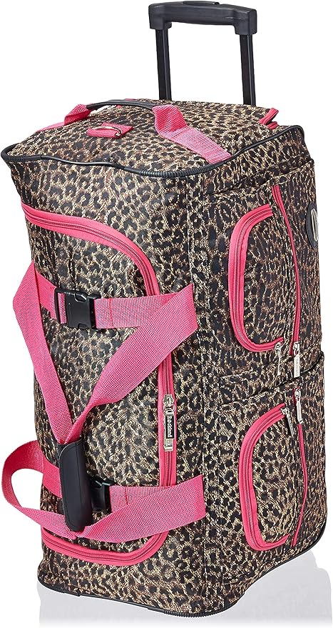 Rockland Rolling Duffel Bag, Black, 22"
