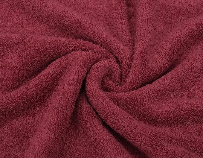 American Soft Linen Premium 3 Piece Towel Set, 1 Bath Towel 1 Hand Towel 1 Washcloth, 600 GSM 100% Cotton Turkish Towels for Bathroom, Bordeaux Red Towel Set