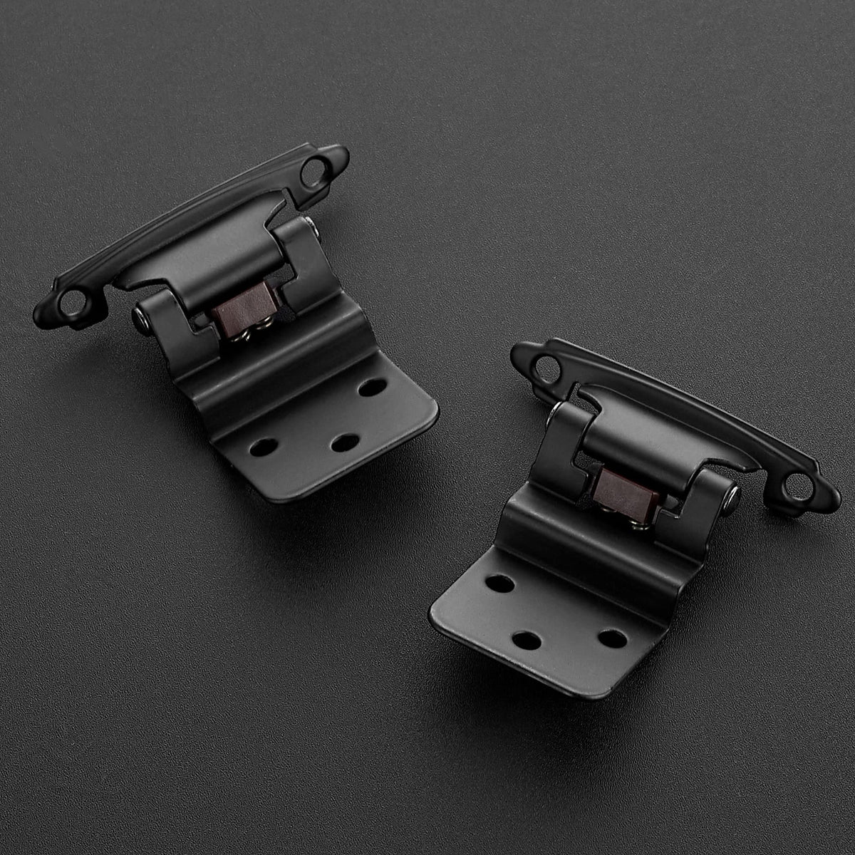 Ravinte 3/8" Inset Matte Black Cabinet Hinges 60 Pack (30 Pairs)