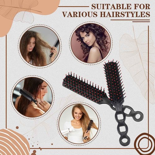 200 Pcs Hair Brushes for Homeless Individually Wrapped Detangling Brush Curly Hair Brush Vent Hairbrush Comb Pp Material Curly Wavy Hair Blow Drying Styling for Shelter Hotel Woman Man, Black