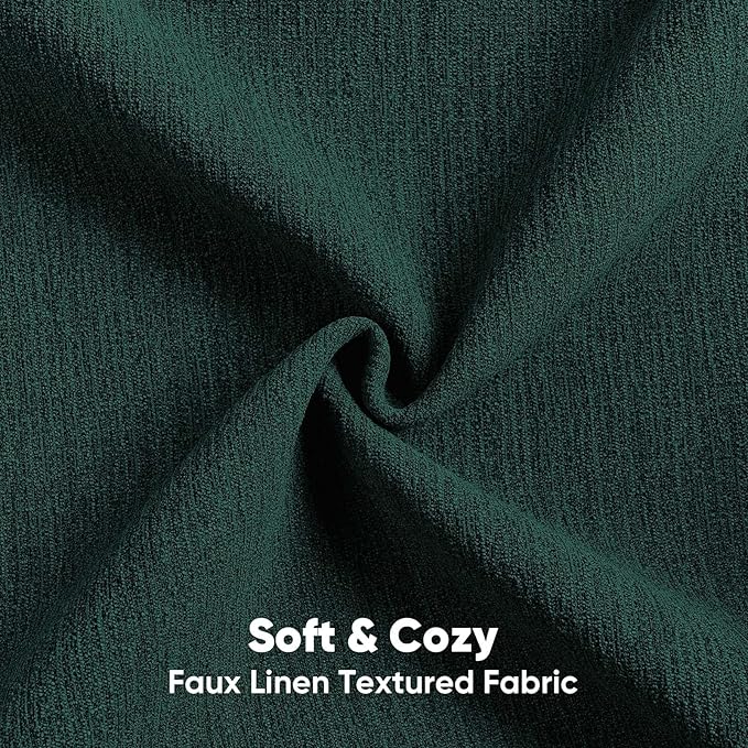 FUTEI Teal Chenille Decorative Throw Pillow Covers 12x20 Inch Set of 2,Soft Cozy Faux Linen Textured Lumbar Pillow Cases,Farmhouse Home Decor for Couch Living Room