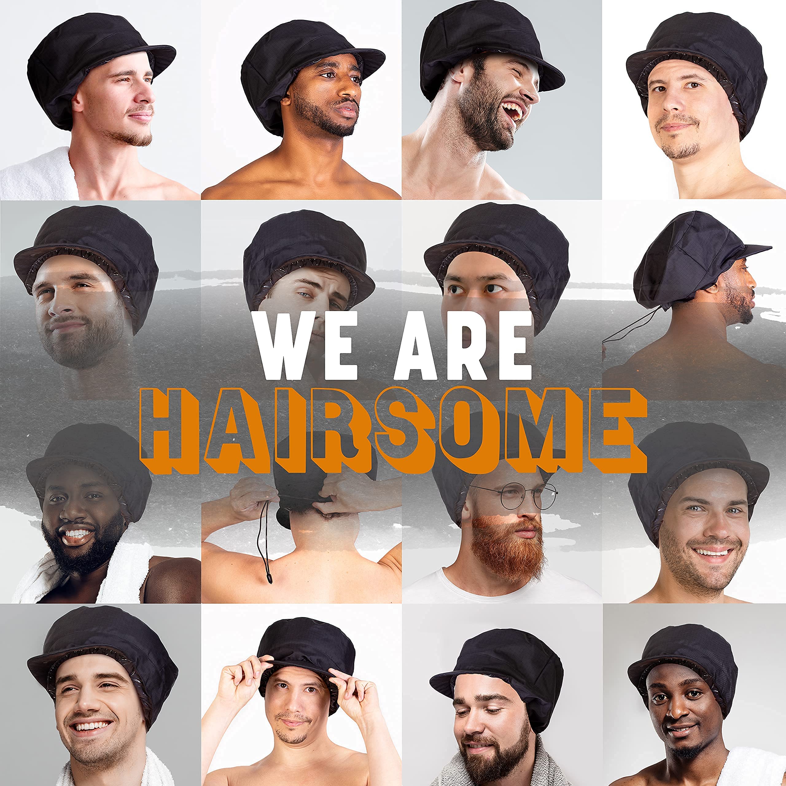 Men Shower Cap for braids, curls and locs. Be Yourself, Stay Manly. Waterproof Adjustable Reusable and Revolutionary
