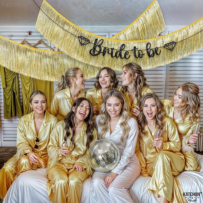 KatchOn, Silver and Gold Fringe Banner Garland - 6.5 Feet, Pack of 2 | Gold Fringe Garland for Golden Birthday Decorations | Golden, Silver Streamers for Graduation Party Decorations 2026