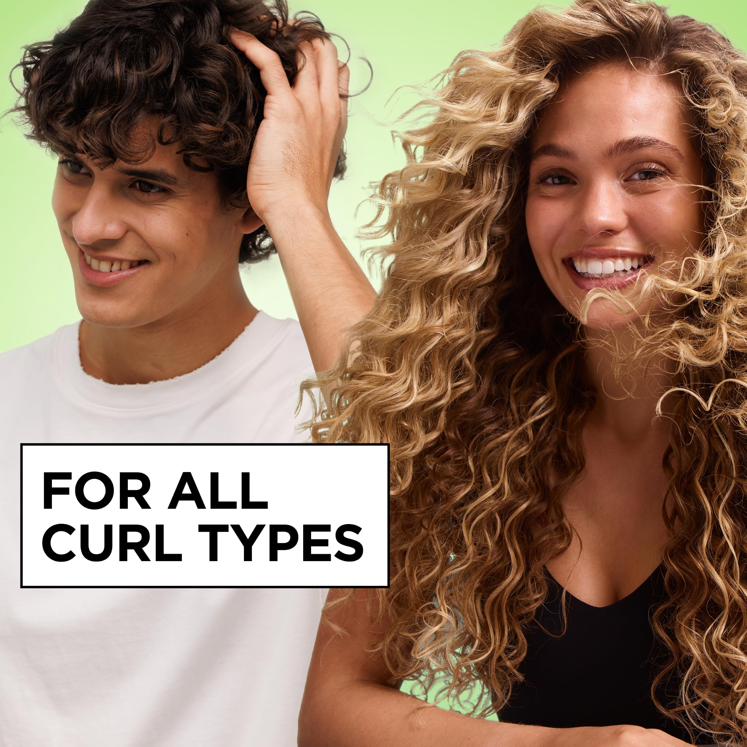 Garnier Fructis Curl Nourish Moisturizing Shampoo for Curly Hair, Plant Protein and Coconut Oil Formula, Up to 48HR of Curl Definition, Sulfate Free & Vegan, 22 Fl Oz (Packaging May Vary)