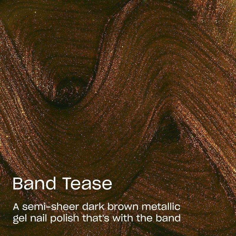 OPI GelColor Band Tease | Semi-Sheer Dark Gold Brown Metallic LED Cure Gel Nail Polish | Salon-Quality Shine, Long-Lasting Wear | 0.5 Fl Oz | What's Your Mani-tude | Fall 2025