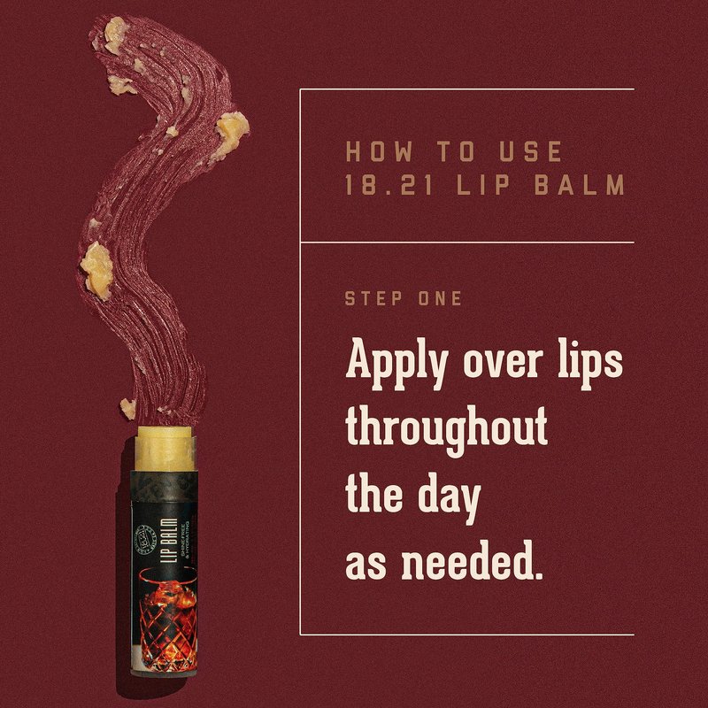 18.21 Man Made Lip Balm - Original Old Fashioned Flavor, Lip Protectant Hydrates & Moisturizes with Beeswax, Cocoa Butter & Vitamin E