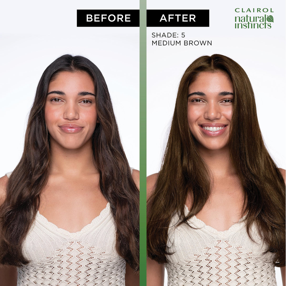 Clairol Natural Instincts Demi-Permanent Hair Dye, 6C Light Brown | Ammonia‑Free, Vegan Hair Color with Coconut Oil & Aloe Vera | Pack of 3