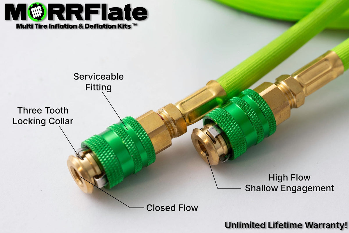 MORRFlate Braided Air Hub Duo 13 Hoses (2 Tire, 13ft each hose)