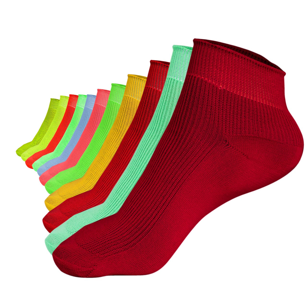 12 Pairs Mens Low Cut Trainer Ankle Socks 100 %Polyster Sports Socks