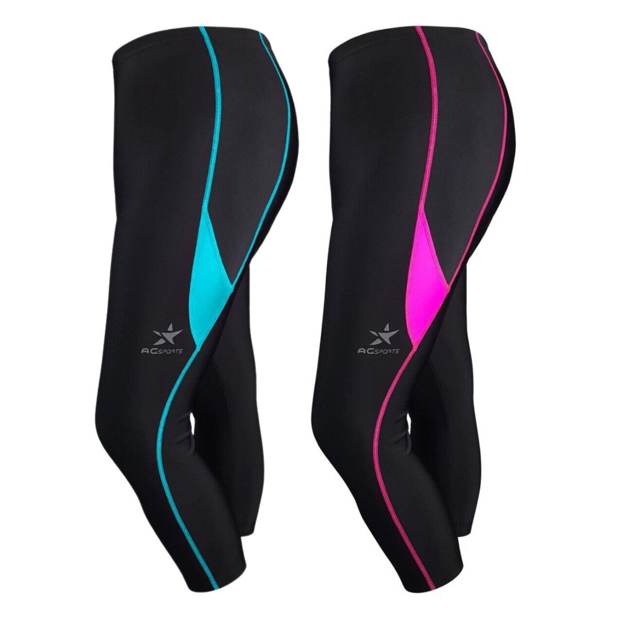 AG Ladies Womens Cycling Tights 3/4 Shorts Padded Leggings Cool Max Anti Bac Pad