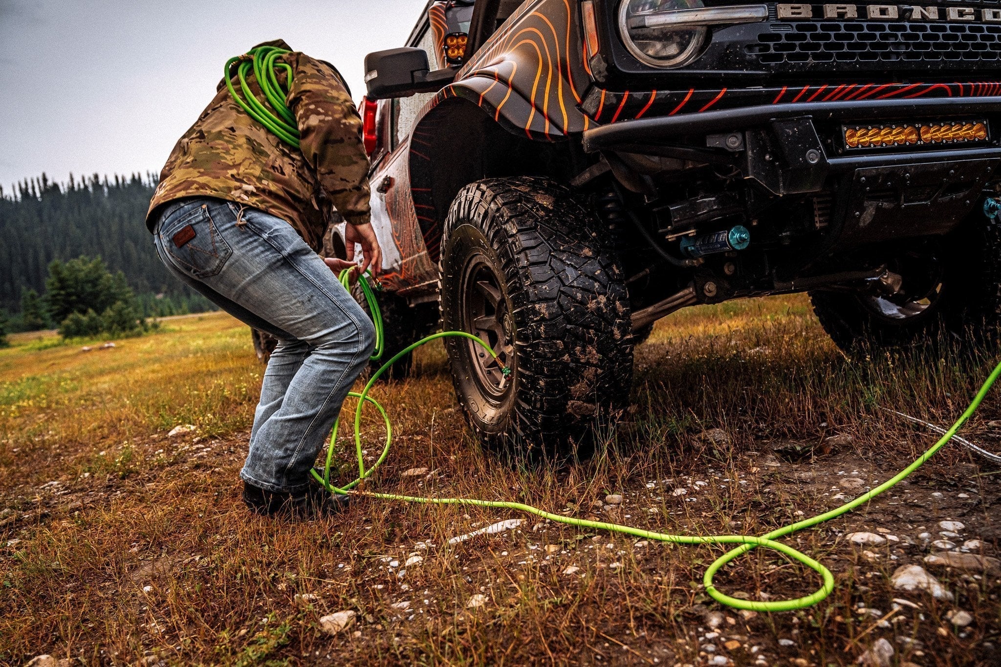 MORRFlate Braided Quad: 4-Tire Hose Kit, Up to 125" Wheelbase