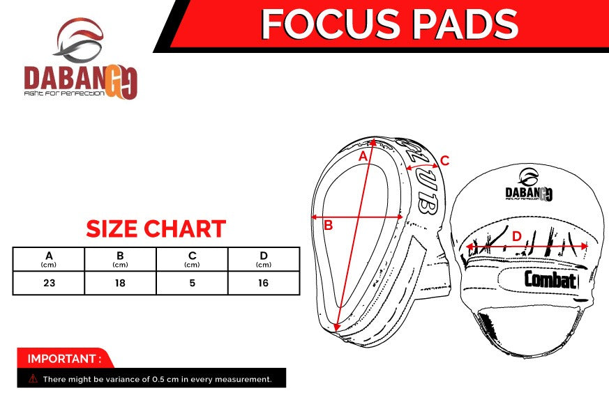 Dabangg Boxing Pads Hook & Jab MMA Training Focus Pad Muay Thai Punching Mitts