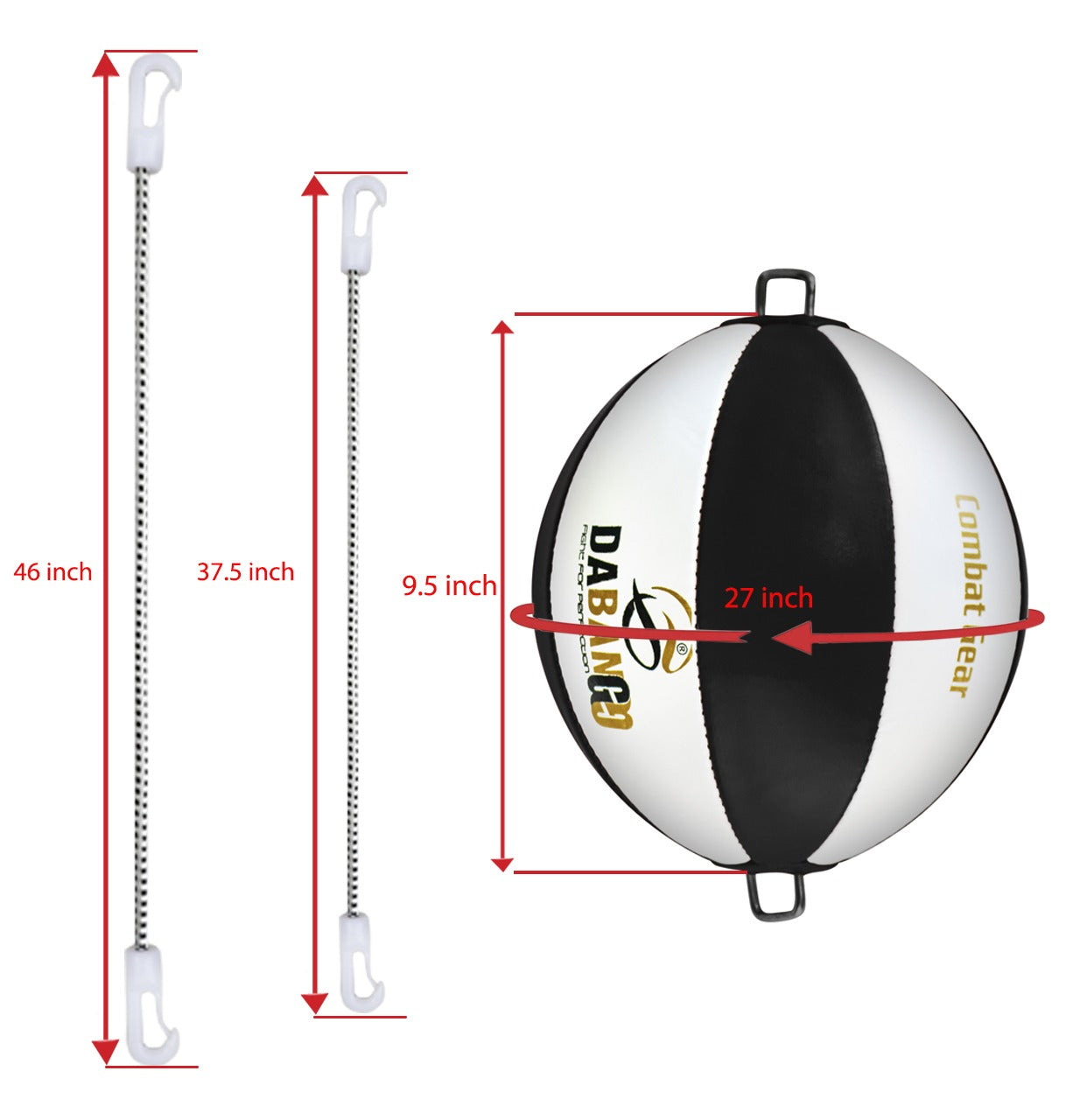Leather Double End Dodge Speed Ball MMA Boxing Floor to Ceiling Punch Bag