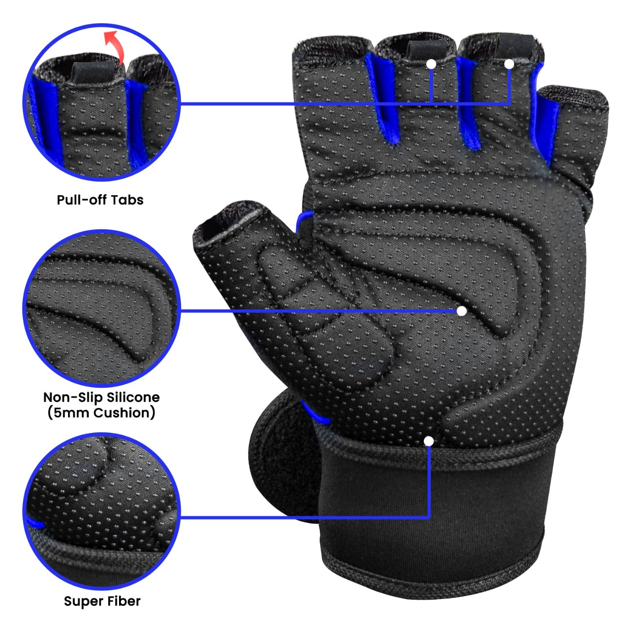 Weight Lifting Gym Gloves Fitness Training Workout Crossfit Exercise Men Women