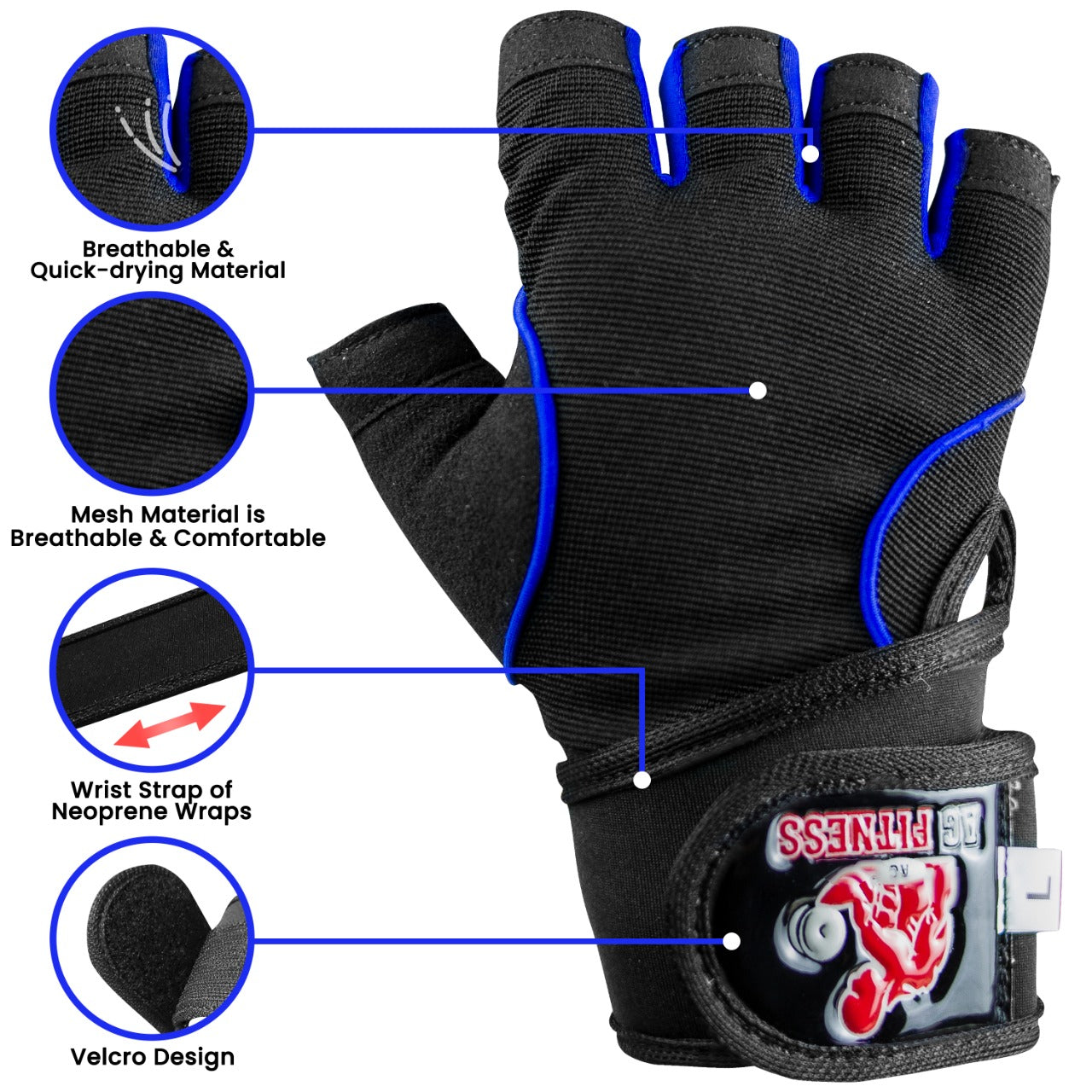 Weight Lifting Gym Gloves Fitness Training Workout Crossfit Exercise Men Women