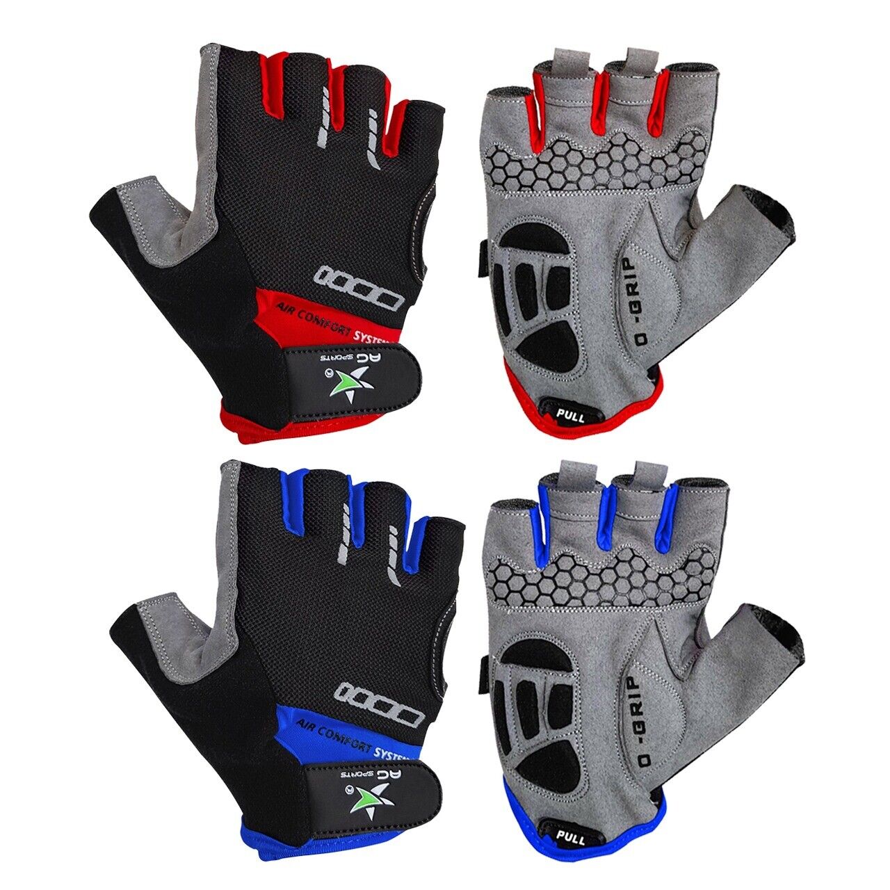 AG Sports Men Cycling Gloves Half Finger Breathable Fingerless Bicycle Summer Sports